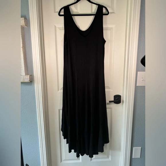 Swimsuits for all Black Dress Hi Low Ruffle Hem Midi Length Womens Size 14/16 - Picture 4 of 7